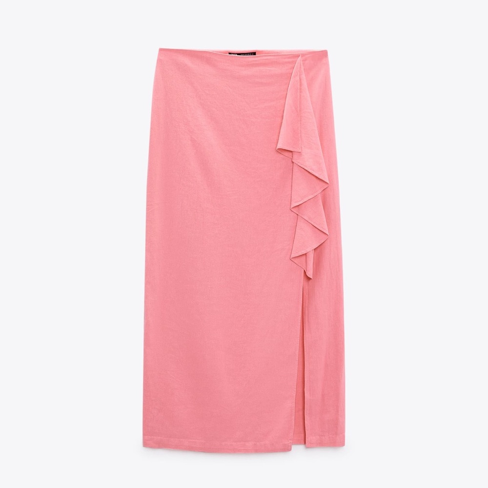 Matching Set ๐ Zara | Pink Linen Top and Skirt - Picture 8 of 14
